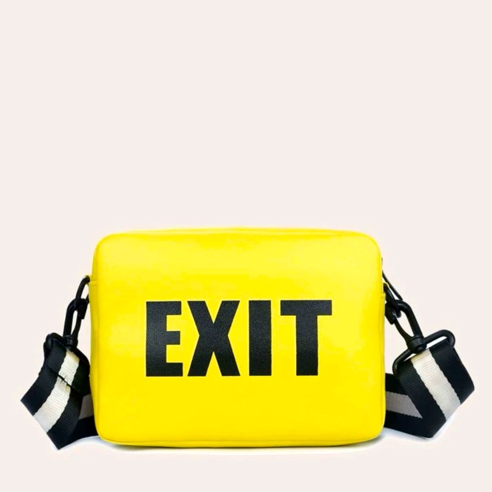 Letter graphic cross body bag